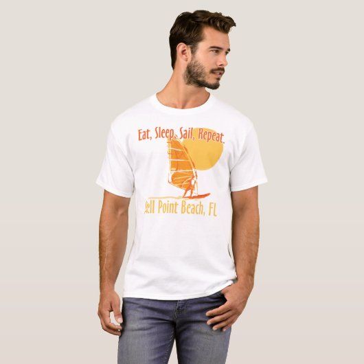 Eet, Slaap, Sail, Herhaal T-shirt (Voorkant volledig)