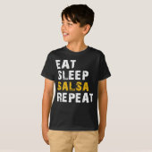 eet slaap salsa repeat t-shirt (Voorkant volledig)