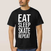 Eet, Slaap, Schaats, Herhaal T-shirt (Voorkant)