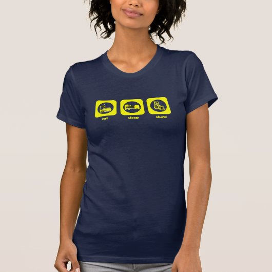 Eet. Slaap. Schaats. T-shirt (Voorkant)