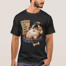 EET SLAAP SCHIJT HERHALEN FUNNY ENGELSE BULLDOG
