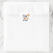 Eet slaap schildpadden Herhaal schildpad geschilde Hart Sticker (Tas)
