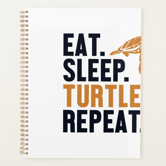 Eet Slaap Schildpadden Herhaal Schildpad Geschilde Planner (Voorkant)