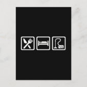 Eet slaap schoon briefkaart (Voorkant)