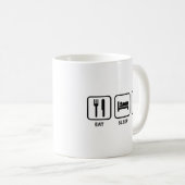 Eet Slaap Schrijf Coffee Mug Koffiemok (Voorkant rechts)