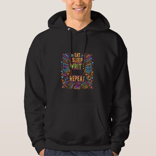 Eet Slaap Schrijf Herhaal ------ Hoodie (Voorkant)