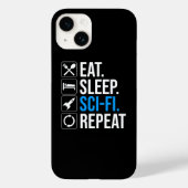 Eet slaap Sci-Fi Herhaal Case-Mate iPhone Case (Achterkant)