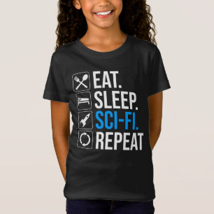Eet slaap Sci-Fi Herhaal T-shirt