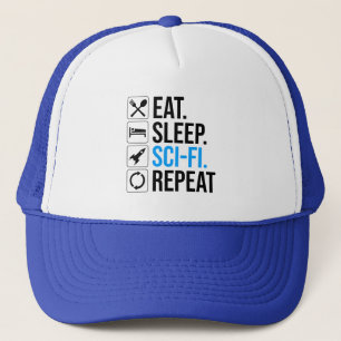 Eet slaap Sci-Fi Herhaal Trucker Pet
