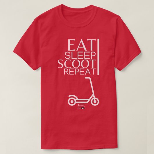 Eet Slaap Scoot Herhaal 1 T-shirt (Design voorkant)