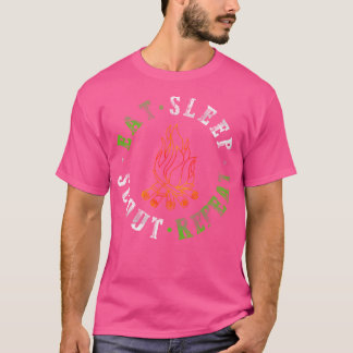 Eet Slaap Scout Herhaal Camping Scouting Lover Te T-shirt
