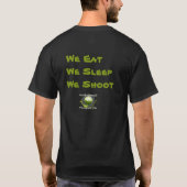 Eet, Slaap, Shoot Basic Dark T-Shirt Mannen (Achterkant)