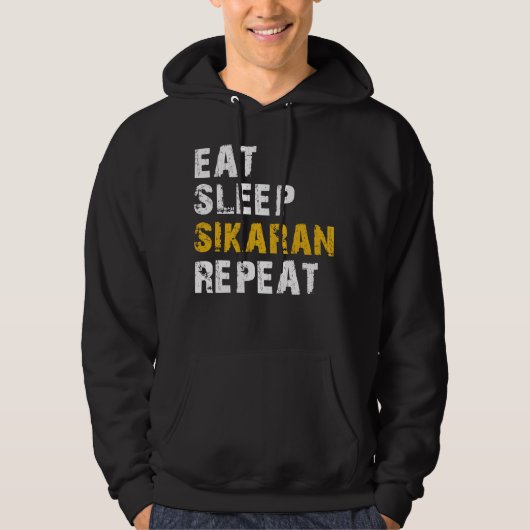eet slaap Sikaran Hoodie (Voorkant)