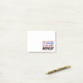 Eet slaap sim race herhaal voor sim racing fans post-it® notes (Op bureau)