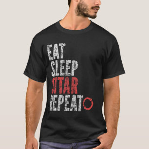 Eet Slaap Sitar Herhalen T-shirt