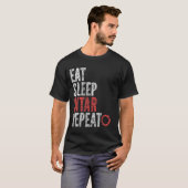 Eet Slaap Sitar Herhalen T-shirt (Voorkant volledig)