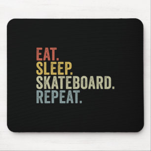 Eet Slaap Skateboard Herhaal Grappig Skateboarden  Muismat