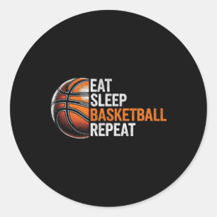 Eet Slaap Sketll Herhaal Grappige Sketll Coach Ronde Sticker