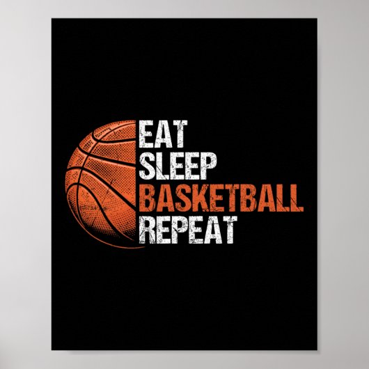 Eet Slaap Sketll Herhaal Grappige Sketll Speler Poster (Voorkant)