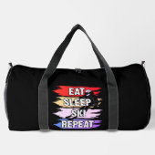 Eet Slaap Ski Herhaal Bold Ski Lover Design Plunjezak (Achterkant)