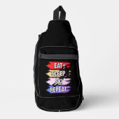 Eet Slaap Ski Herhaal Bold Ski Lover Design Sling Bag (Voorkant)