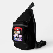 Eet Slaap Ski Herhaal Bold Ski Lover Design Sling Bag (Rechterhoek)