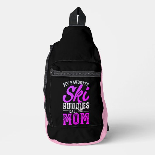 Eet Slaap Ski Herhaal Bold Ski Lover Design Sling Bag (Voorkant)