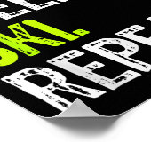 Eet Slaap Ski Herhaal Skiën Lover Leuk Poster (Hoek)