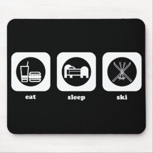 Eet. Slaap. Ski. Mousepad Muismat