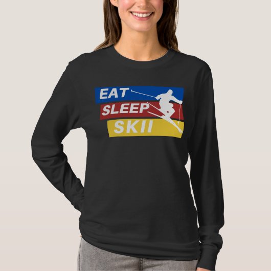 Eet slaap ski t-shirt (Voorkant)