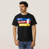Eet slaap ski t-shirt (Voorkant volledig)