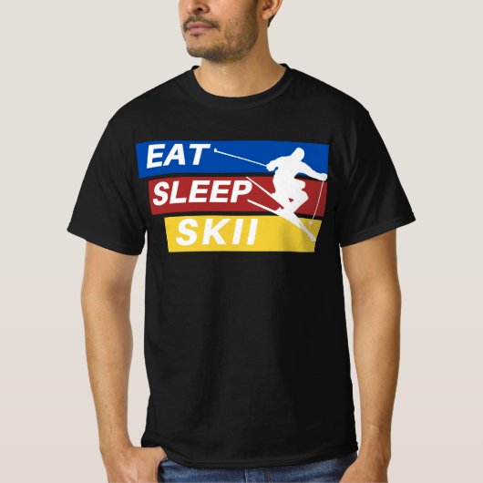 Eet slaap ski t-shirt (Voorkant)
