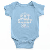 Eet Slaap Ski Winter Gag Baby shower Romper