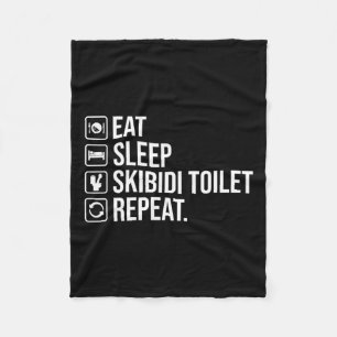 Eet Slaap Skibidi Toilet Herhaal Grappig Skibidi T Fleece Deken