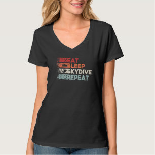 Eet Slaap Skydive Herhaal Cool Skydiving T-shirt