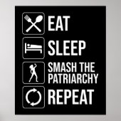 Eet. Slaap. Sla het patriarchaat kapot. Herhaal Poster (Voorkant)