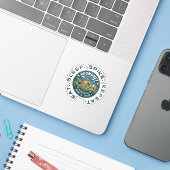 Eet. Slaap. Slaan. Herhaal. Sticker (Laptop met iPhone)