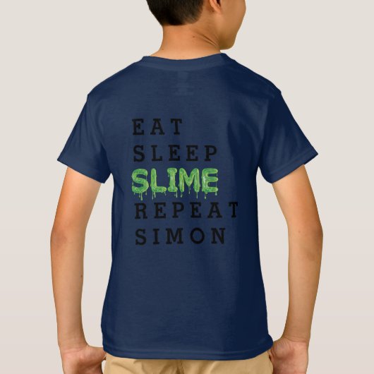 Eet, slaap, slijm, herhaal Gooey T-shirt (Achterkant)