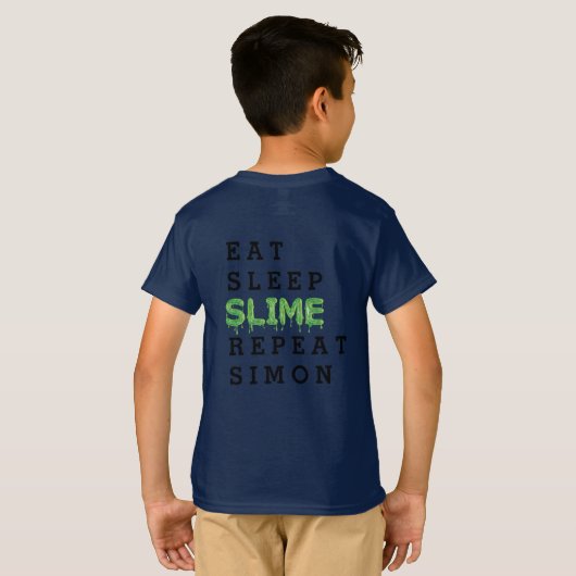 Eet, slaap, slijm, herhaal Gooey T-shirt (Achterkant volledig)