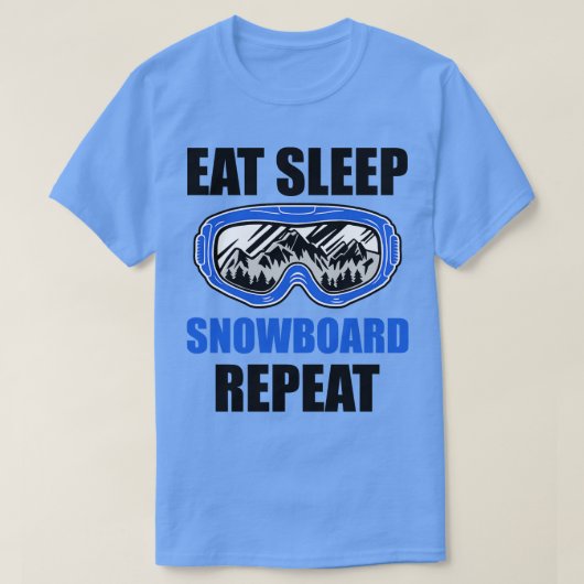 Eet Slaap Snowboard Herhaal Snowboard Lover T-shirt (Design voorkant)