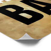 Eet Slaap Speel Baseball kunstwerk Poster (Hoek)