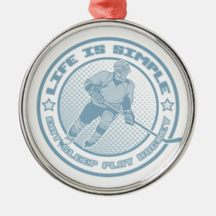 Eet, Slaap, Speel Hockey Xmas Ornament