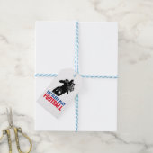Eet Slaap Speel Zwart & Wit Voetbal Pop Art Cadeaulabel (Met Touw)