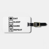 Eet, slaap, spel, herhaal. bagagelabel (Voorkant horizontaal)