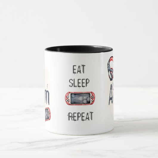 Eet, slaap, spel, herhaal. Mok (Midden)