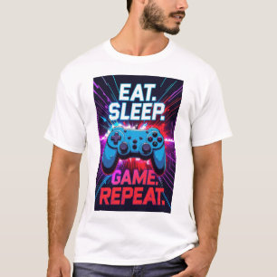 Eet. Slaap. Spel. Herhaal. – T-shirt