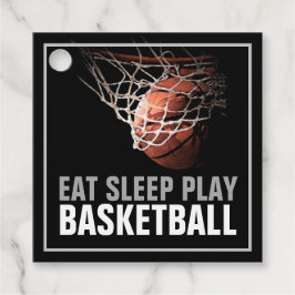 Eet Slaap Spelen Basketbal Kunstwerk Motivatie Bedankjes Labels