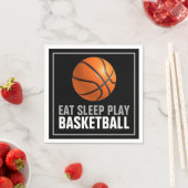 Eet Slaap Spelen Basketbal Kunstwerk Motivatie Servet (Insitu)