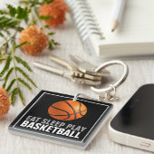Eet Slaap Spelen Basketbal Kunstwerk Motivatie Sleutelhanger (Voorkant Rechts)
