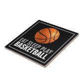 Eet Slaap Spelen Basketbal Kunstwerk Motivatie Tegeltje (Zijkant)